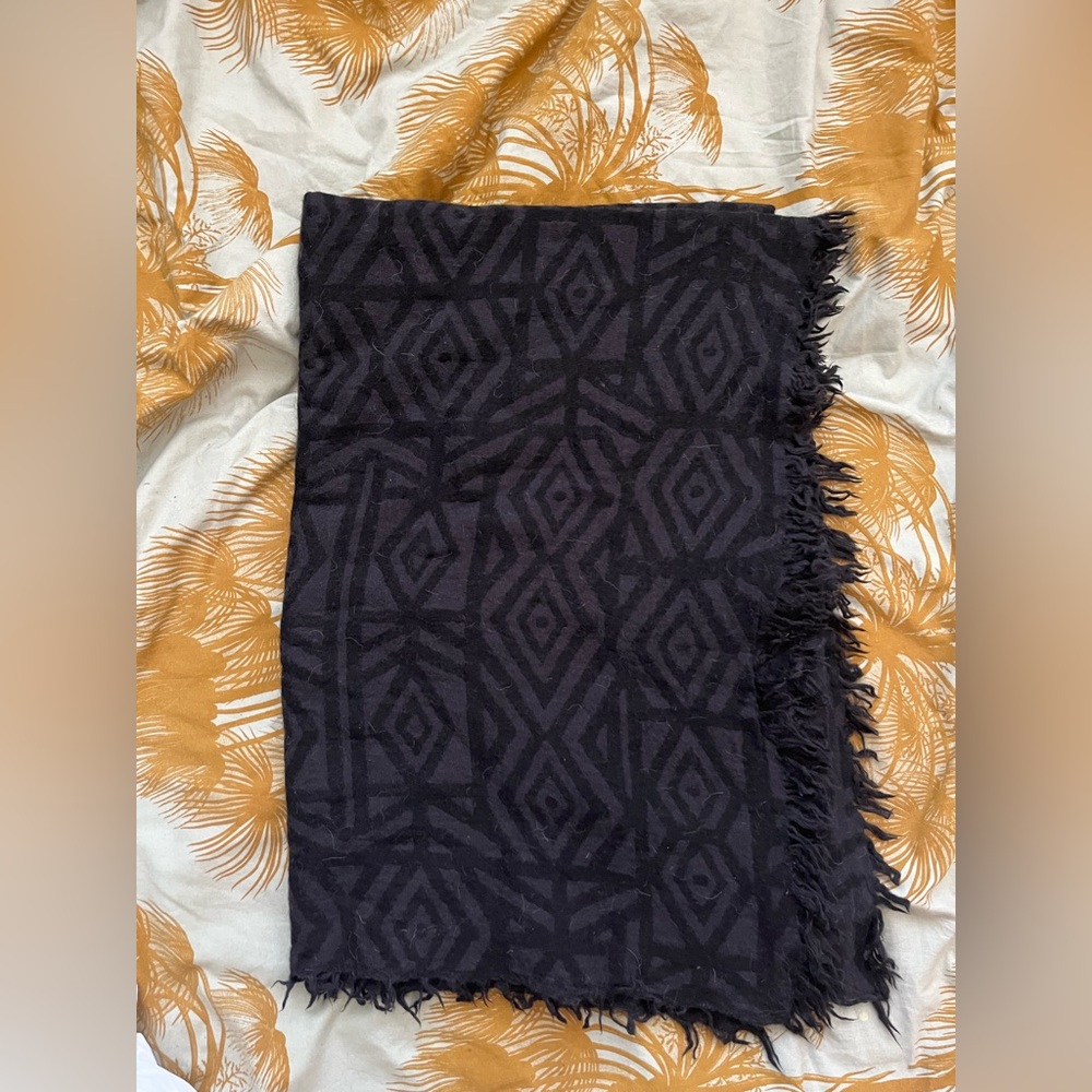 Wilfred wool rectangle blk grey